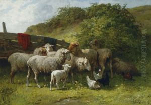 Sheep And Chicken Bythe Fence
