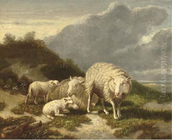 Sheep In The Dunes - view 1