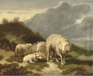 Sheep In The Dunes by Cornelis van Leemputten