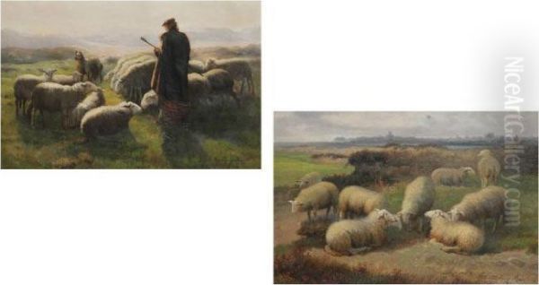 Schapenherder,
Ruggelings Met Kudde - view 1