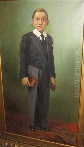 Portrait D'un Premier Communiant by Jef Louis Van Leemputten