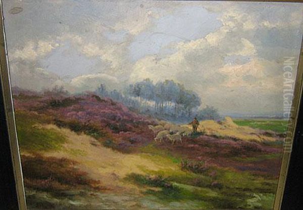 Herder En Schapen In Een Landschap. - view 1