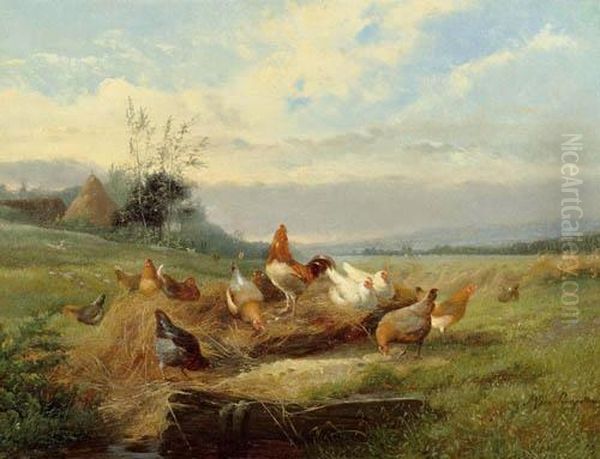 Landscape With Hens. - view 1