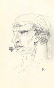 Tete de marin fumant by Henri De Toulouse-Lautrec