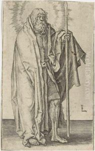 Christ And The Apostles by Lucas Van Leyden
