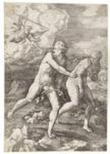 Das Erste Verbot. Vertreibung Aus Dem Paradies by Lucas Van Leyden