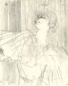 Yvette Guilbert - A Menilmontant de Bruant by Henri De Toulouse-Lautrec
