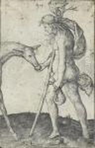 Die Frau Mit Der Hirschkuh by Lucas Van Leyden