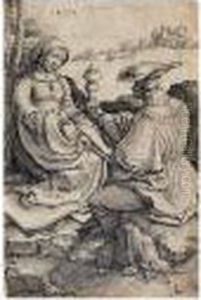 Nobleman And A Lady Seated In A Landscape Nobleman And A Lady Seated In A Landscape