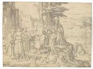 Die Ruckkehr Des Verlorenen Sohnes by Lucas Van Leyden