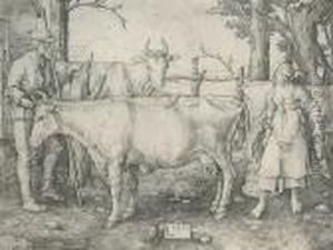 The Milkmaid by Lucas Van Leyden