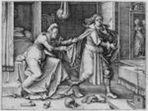 Joseph Und Potiphars Weib by Lucas Van Leyden