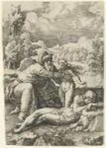 The Story Of Adam And Eve: Three Plates (holl. 1, 5, 6)