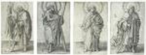 St Andrew; St John The Evangelist; St James The Greater; St Judas Thaddeus - view 1