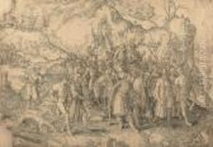 La Conversione Di S. Paolo by Lucas Van Leyden