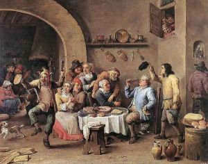 Twelfth-night (The King Drinks) 1634-40 by David The Younger Teniers