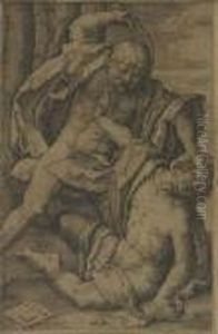 Kain Erschlagt Abel. by Lucas Van Leyden