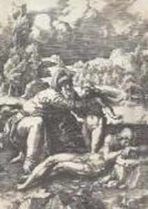Creazione Di Eva by Lucas Van Leyden