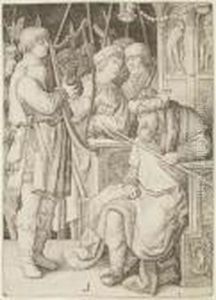 David Playing The Harp Before Saul by Lucas Van Leyden