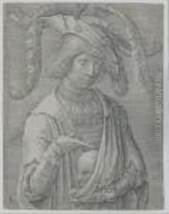 Young Man With A Death's Head by Lucas Van Leyden