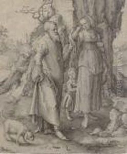 Abraham Repudiating Hagar by Lucas Van Leyden