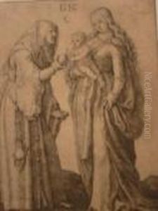Madonna And Child With St. Anne by Lucas Van Leyden