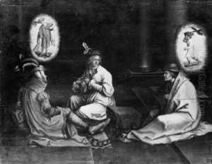 Joseph Die Traume Seiner Mitgefangenen Deutend. by Lucas Van Leyden