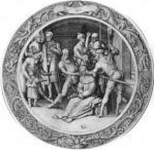 The Mocking Of Christ (b., Holl., New Holl. 60) by Lucas Van Leyden