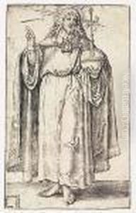 Christ And The Twelve Apostles<</b> by Lucas Van Leyden