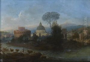 Vue De Rome Avec Le Chateau Saint Ange Et La Basilique Saint
Pierre by Hendrik Frans van Lint (Studio Lo)