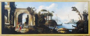 Coastal Landscape With Architectural Ruins