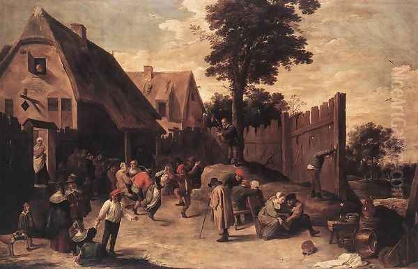 Peasants Dancing outside an Inn 1645-50 - view 1