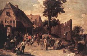 Peasants Dancing outside an Inn 1645-50