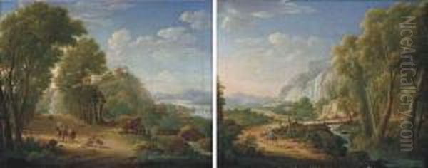 An Extensive Italianate River Landscape - view 1
