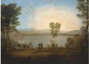 A Classical Landscape With A Shepherd And Shepherdess By Alake A Classical Landscape With A Shepherd And Shepherdess By Alake