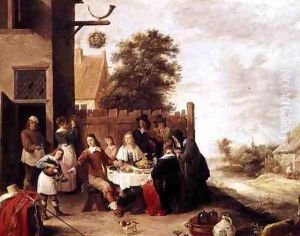 The Feast of the Prodigal Son, 1644 by David The Younger Teniers
