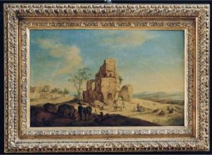 Paesaggi Con Rovine Romane, Pastori, Armenti E Viandanti by Hendrik Frans van Lint (Studio Lo)