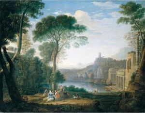 A Classical Landscape With The Nymph Egeria Mourning For Numa