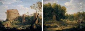 A Roman Landscape With The Tomb Of Cecilia Metella