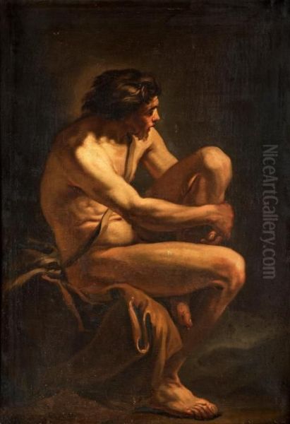 Sitting Male Model - view 1