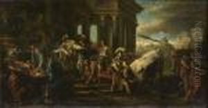 Thesee Vainqueur Du Taureau De Marathon by Carle van Loo