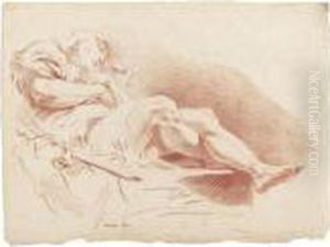 Study Of A Sleeping Man, With Subsidiary Studies Of An Arm Andhead by Carle van Loo