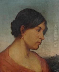 Portrait Of A Woman In Profile by Carle van Loo