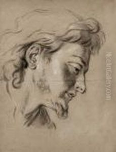 Tete D'homme De Profil by Carle van Loo