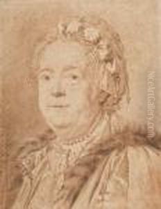 Portrait De Femme Vue De Trois-quart by Carle van Loo
