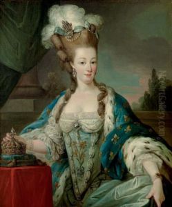 Portrait Of Marie-antoinette by Carle van Loo