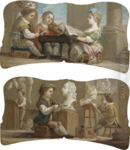 An Allegory Of Sculpture by Carle van Loo