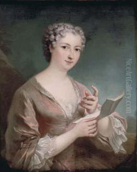 Jeune Femme Tenant Une Lettre (mlle Diane Salle) - view 1