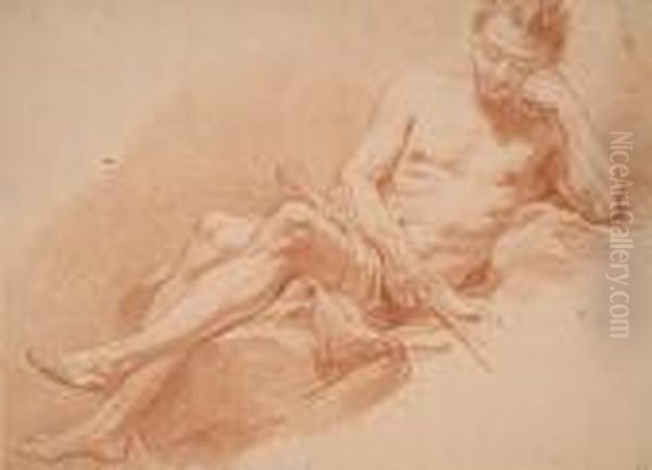 Study Of A Reclining Youth - view 1