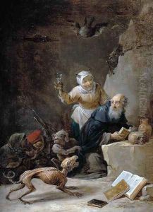 The Temptation of St Anthony (3) by David The Younger Teniers